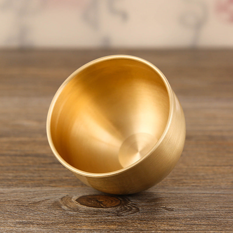 Solid Brass Chinese-Style Cup Set