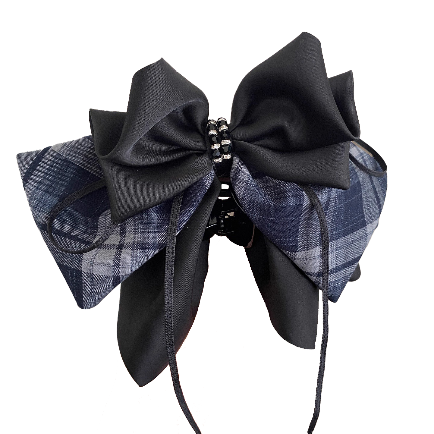 Plaid Ribbon Bow Clip