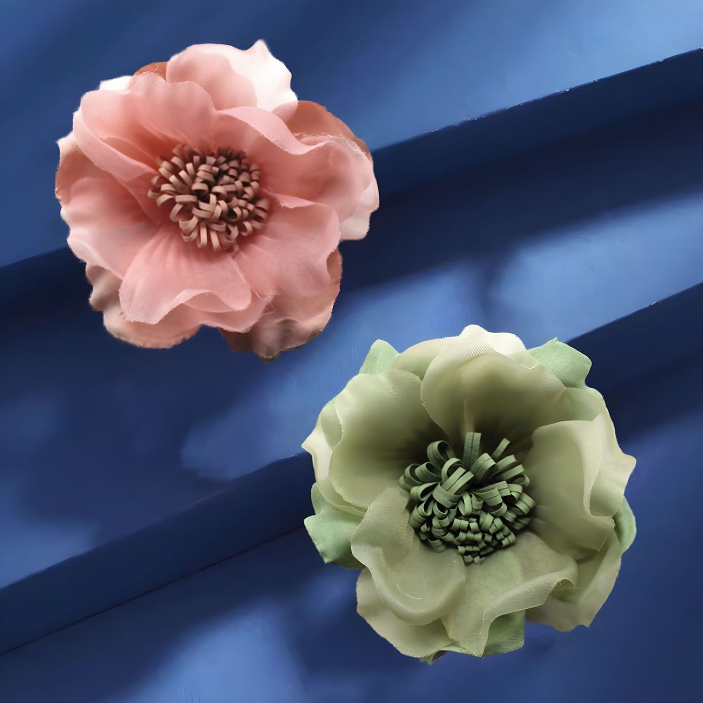 Sheer Fabric Flower Suit Brooch Pin