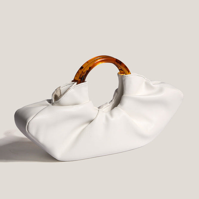 Tortoise Gathered Dumpling Bag