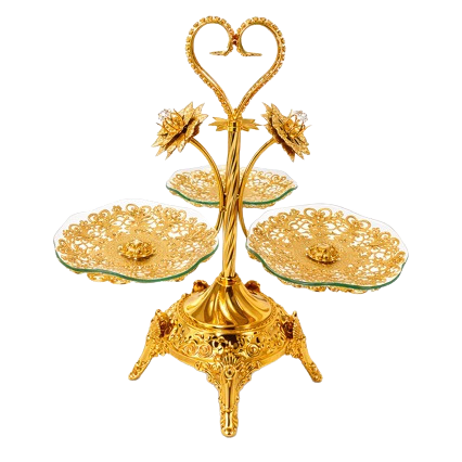 European Vintage Tiered Snack Serving Platter