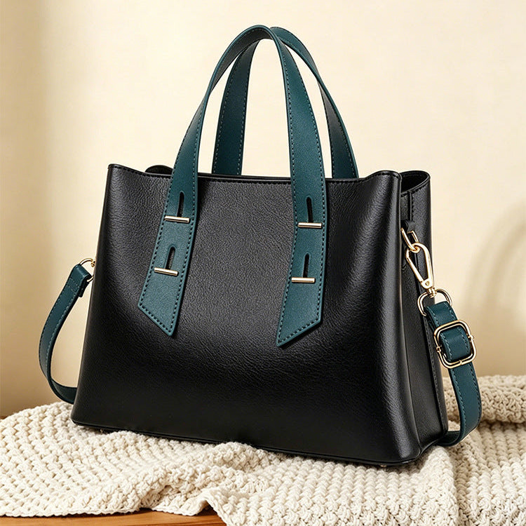Monogram Contrast Satchel