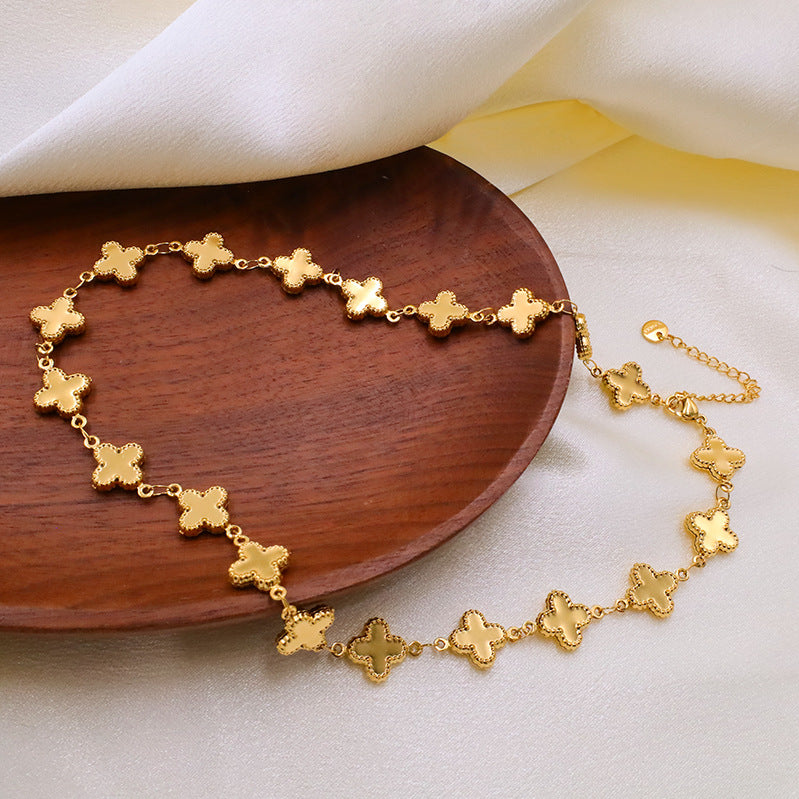 The Serendipity Talisman | Titanium Quatrefoil Necklace