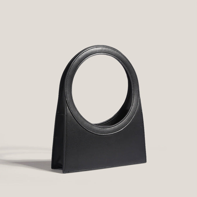 Minimalist Ring Frame Top-Handle Bag