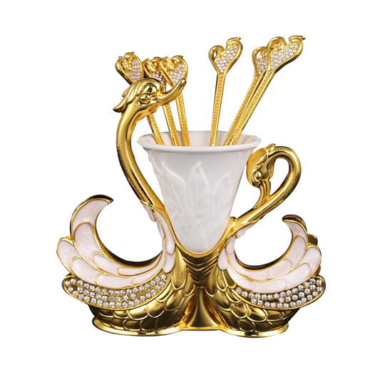 Regal Swan Dessert Utensil Caddy Set