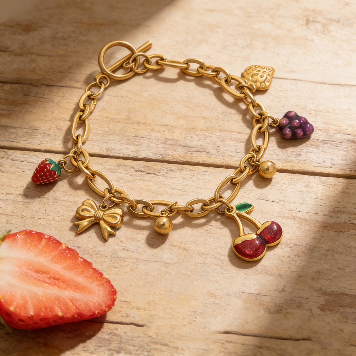 The Orchard Charm | Fruit & Bow Bracelet