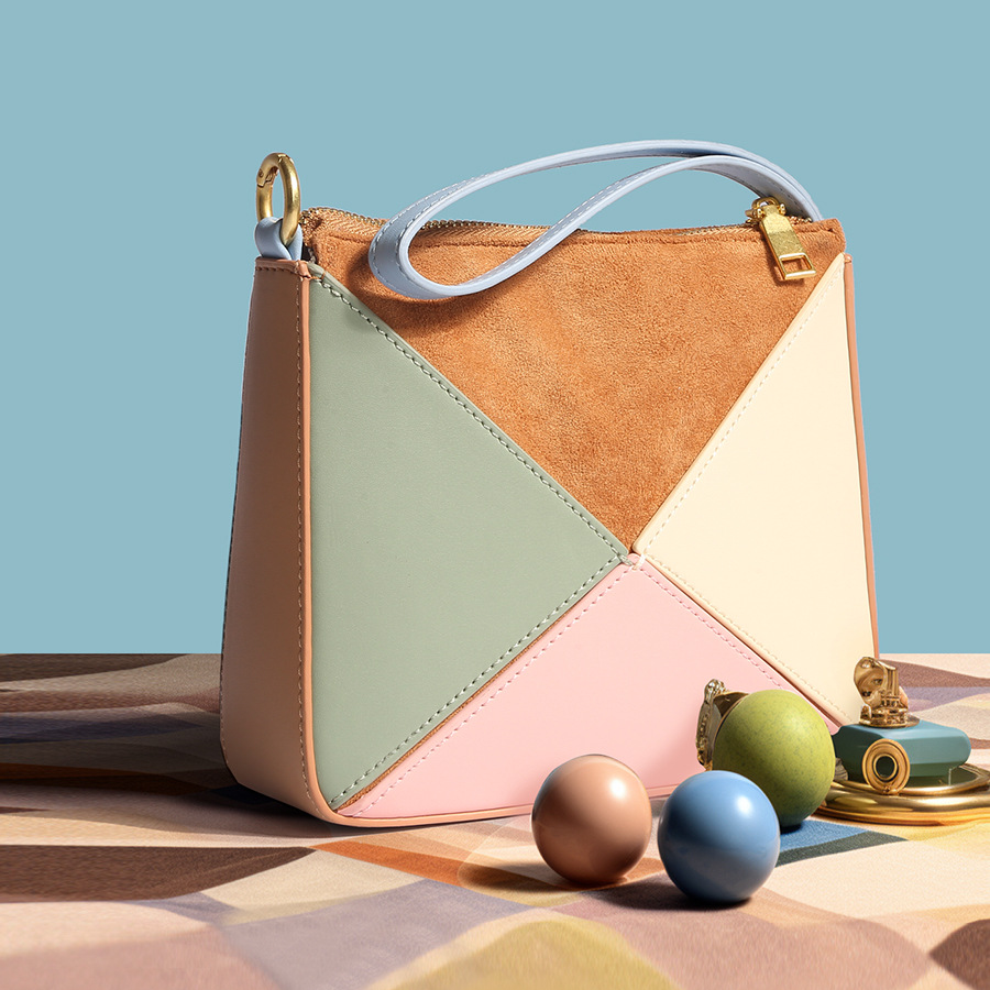 Patchwork Triangle Foldover Bag