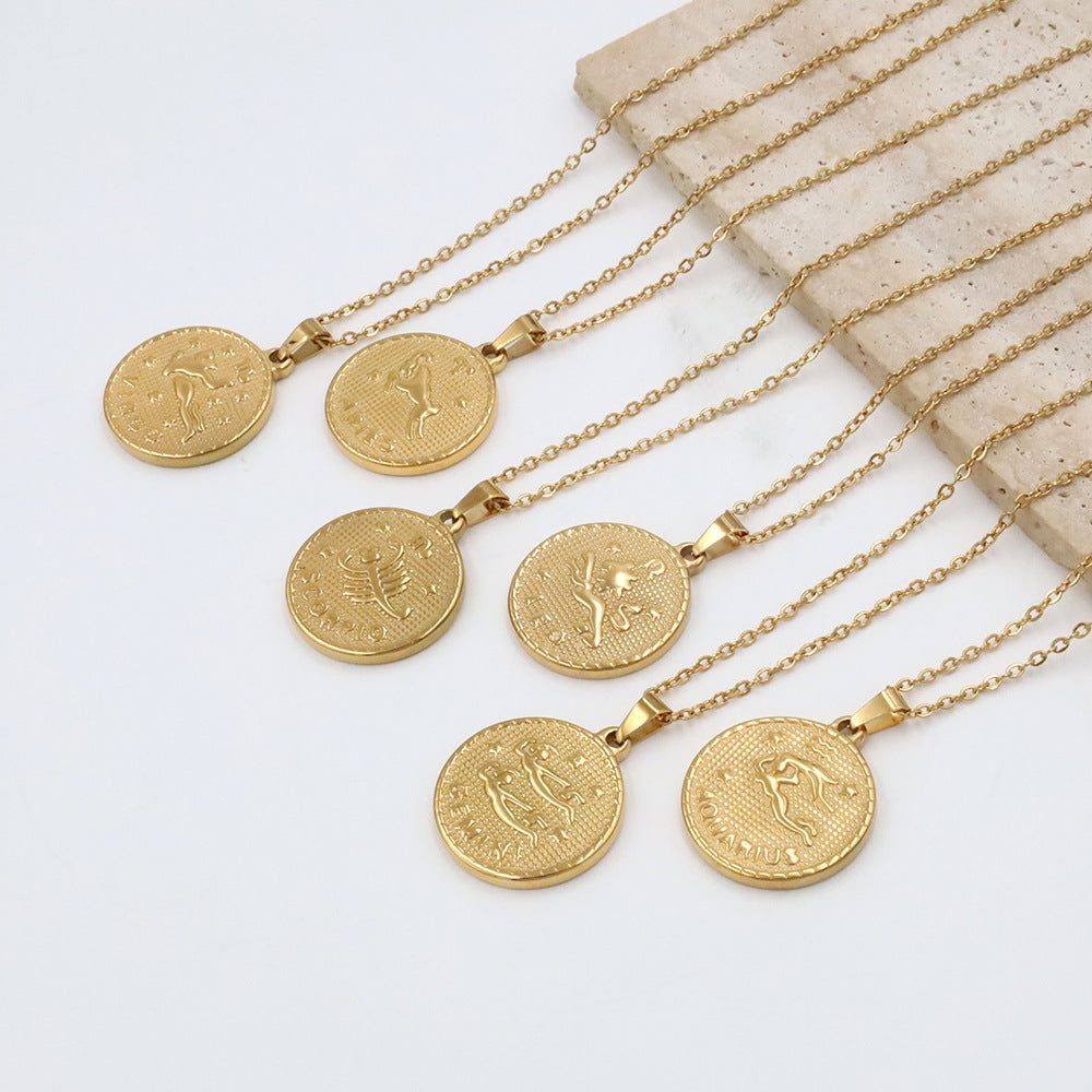 The Astral Medallion | Vintage Zodiac Pendant Necklace