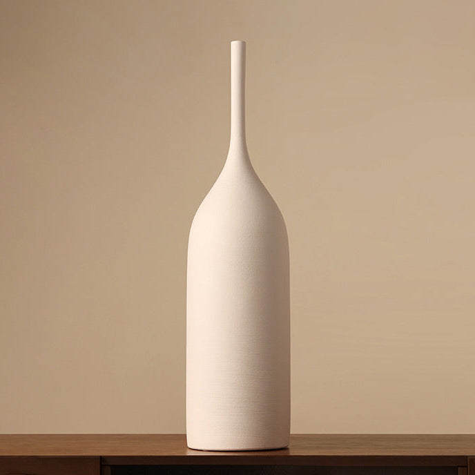 Kora Ribbed Artisanal Ceramic Vase Collection