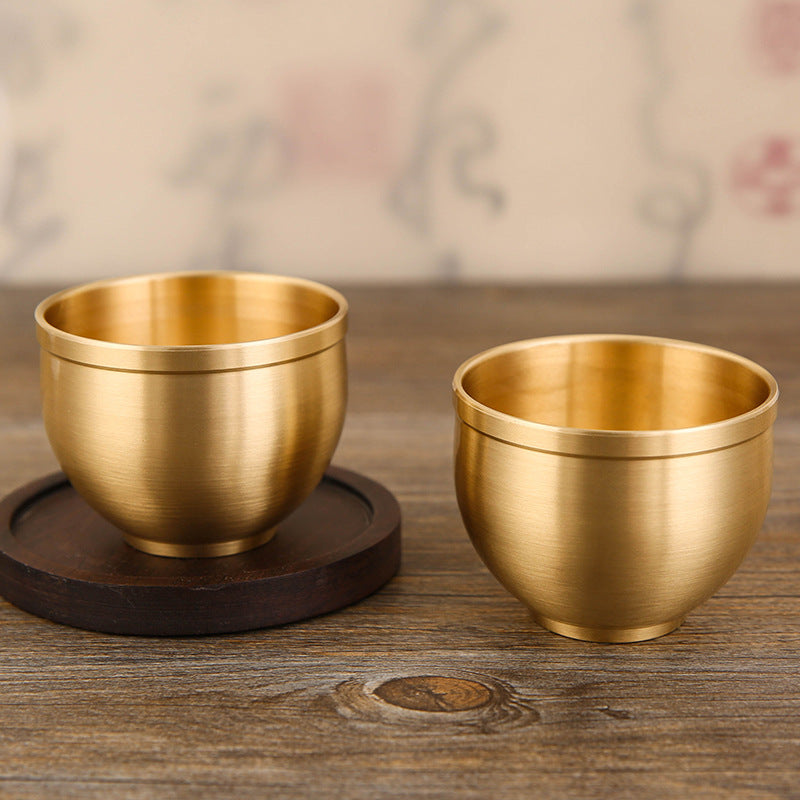 Solid Brass Chinese-Style Cup Set