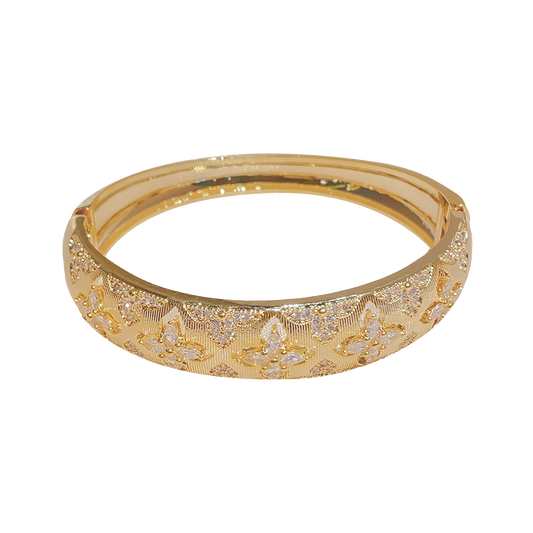 The Regal Bloom | Textured Zircon Bracelet