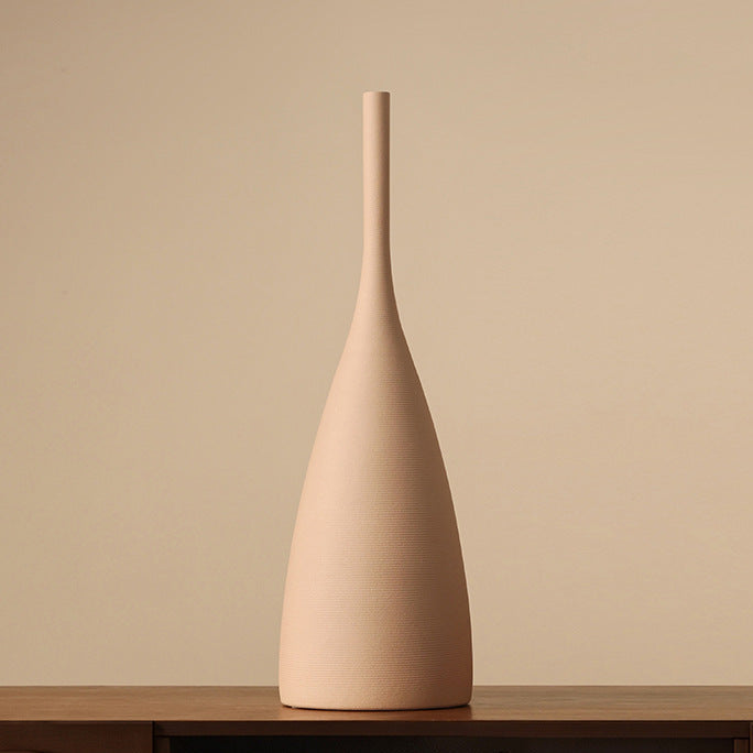 Kora Ribbed Artisanal Ceramic Vase Collection