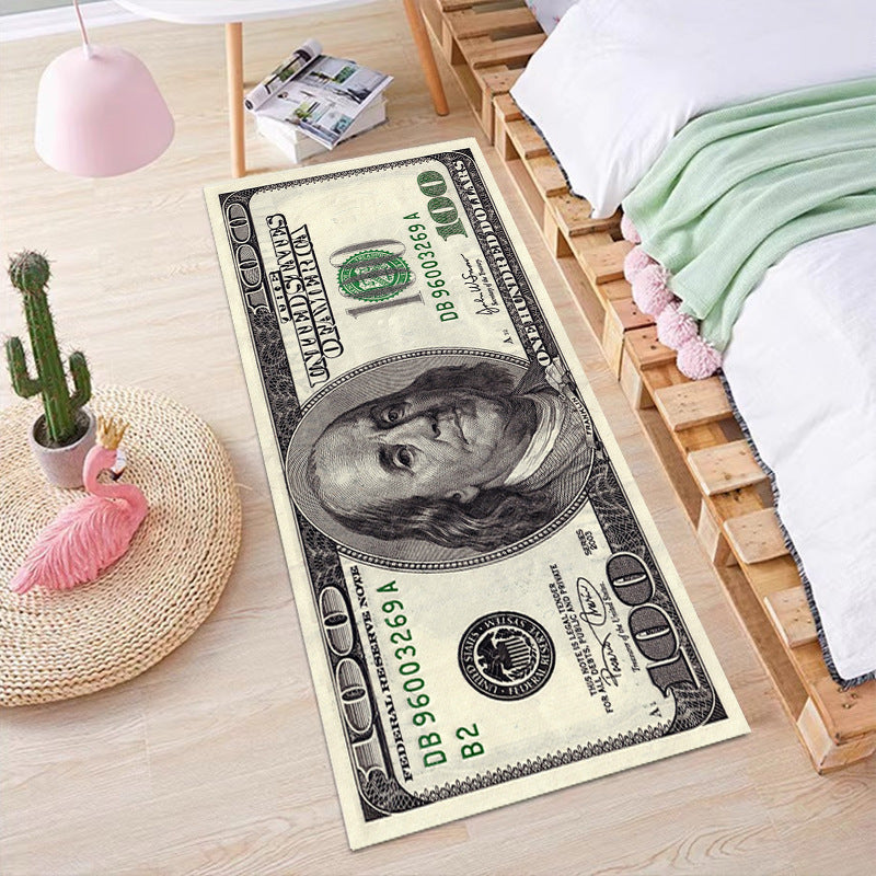 Franklin $100 Note Crystal Velvet Rug Collection
