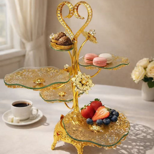 European Vintage Tiered Snack Serving Platter