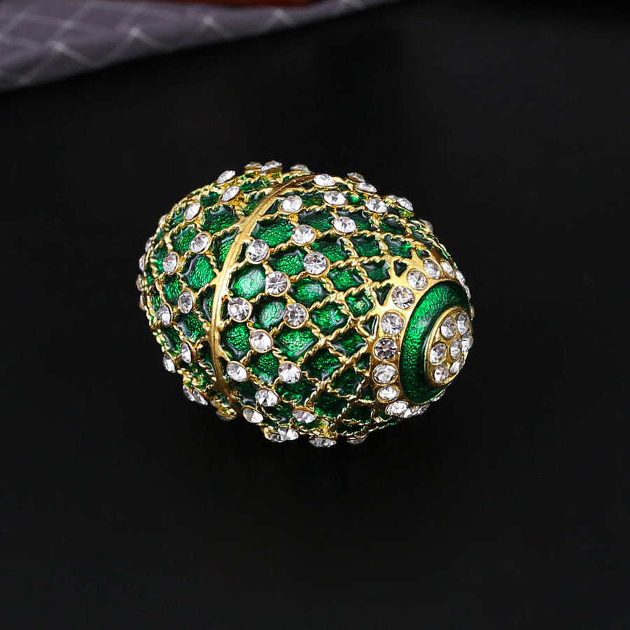 Regal Fabergé-Inspired Egg Jewelry Casket