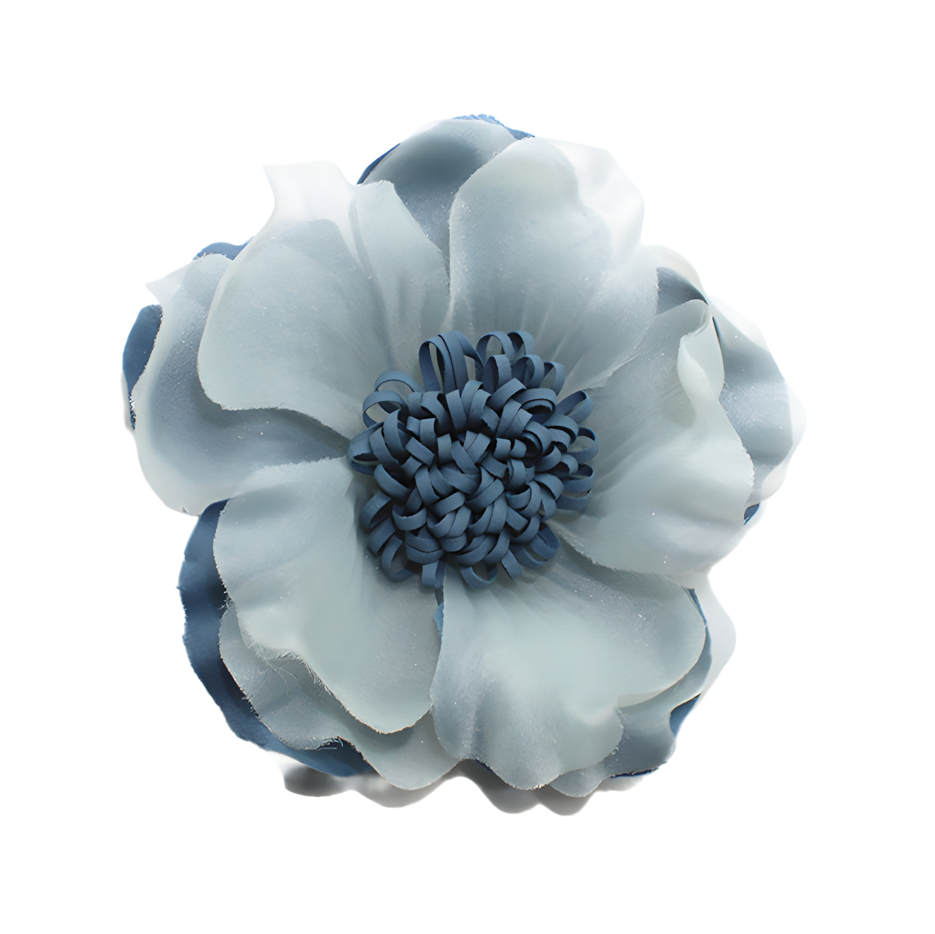 Sheer Fabric Flower Suit Brooch Pin