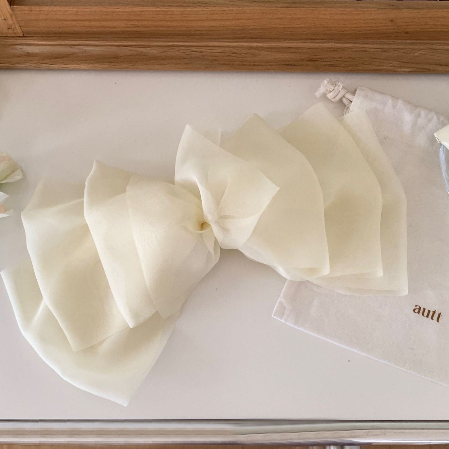 Oversized Chiffon Bow Barrette