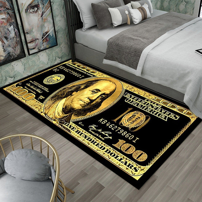 Franklin $100 Note Crystal Velvet Rug Collection