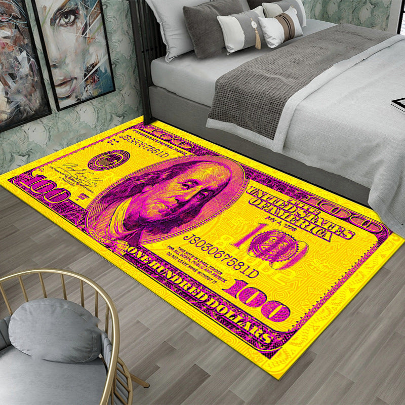 Franklin $100 Note Crystal Velvet Rug Collection