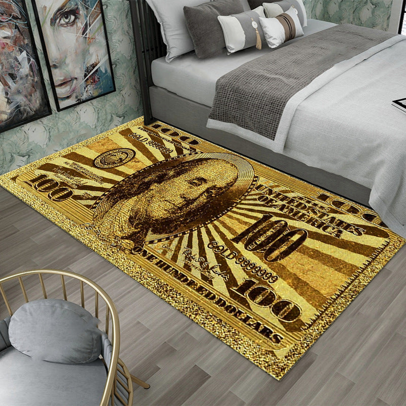 Franklin $100 Note Crystal Velvet Rug Collection