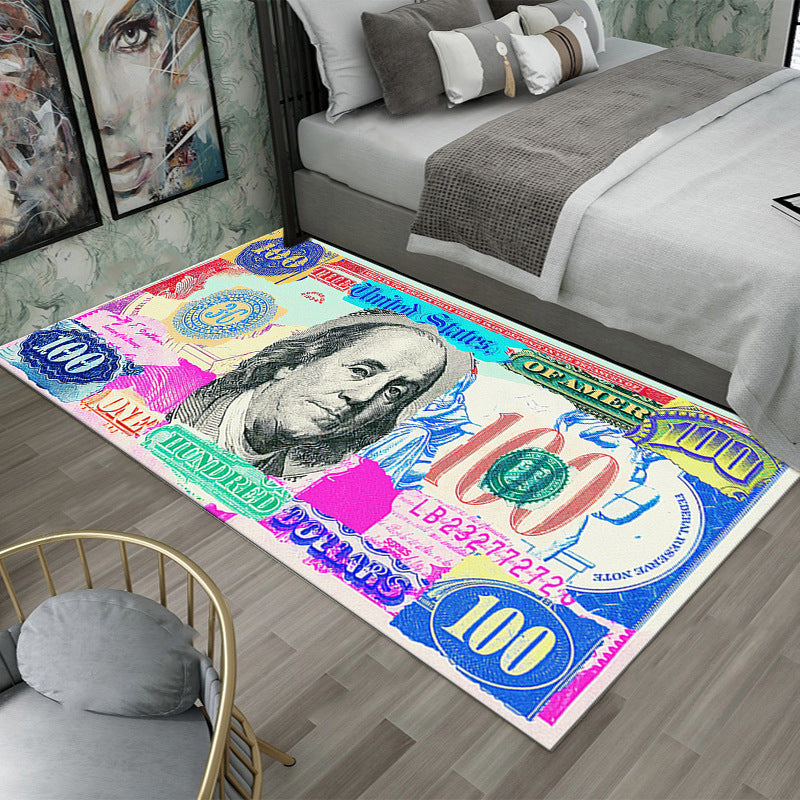 Franklin $100 Note Crystal Velvet Rug Collection