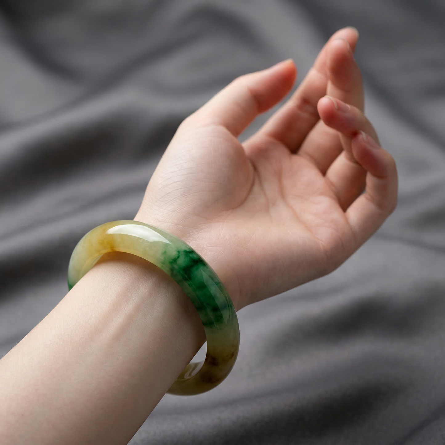The Verdant Dawn | Spring Awakening Jade Bangle