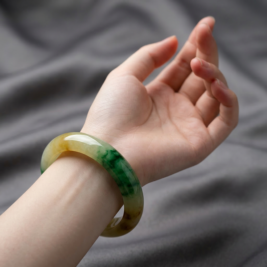 The Verdant Dawn | Spring Awakening Jade Bangle