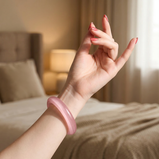 The Rose Reverie | Pink Chatoyant Heritage Bangle