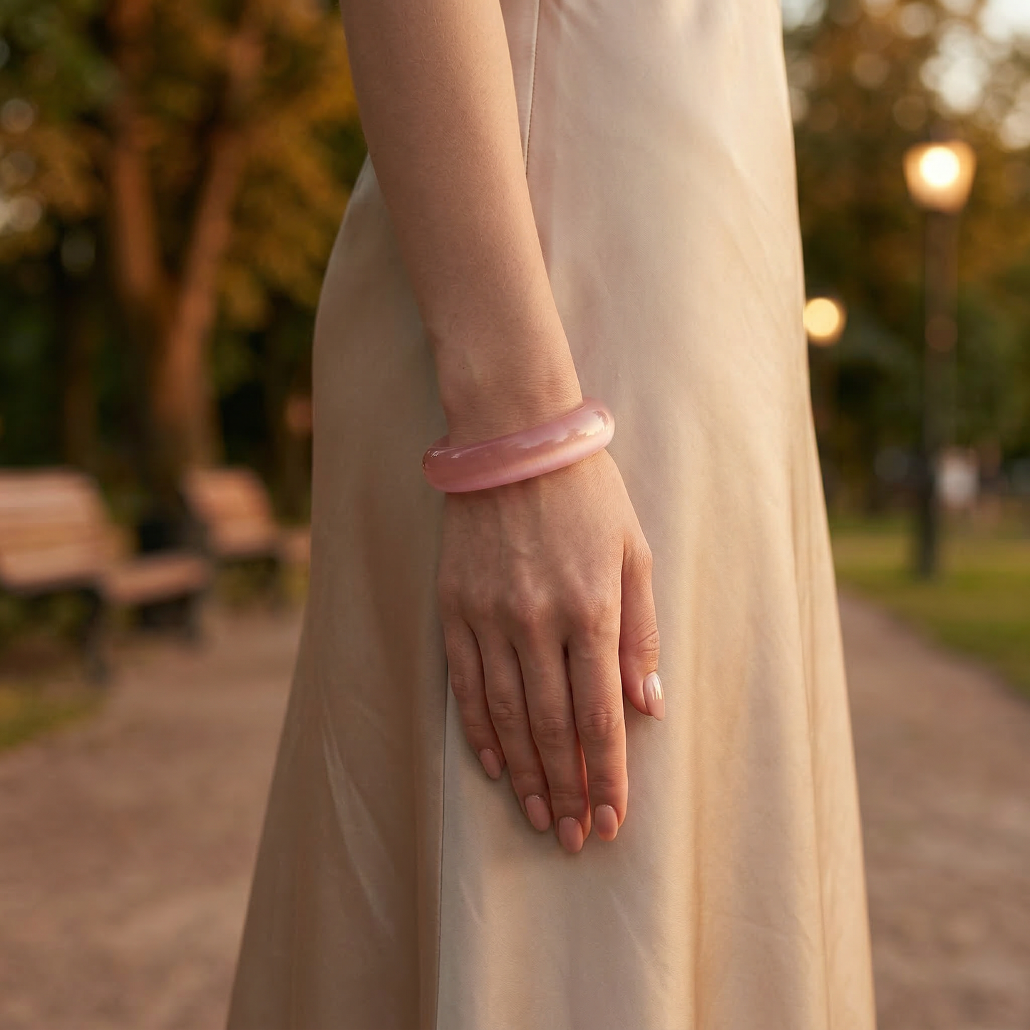 The Rose Reverie | Pink Chatoyant Heritage Bangle