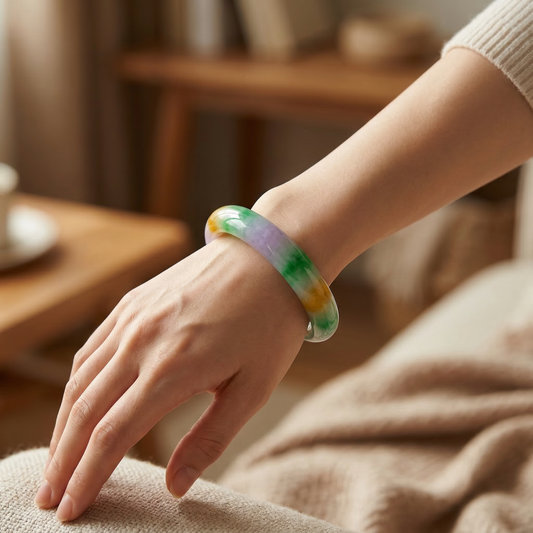 The Tricolor Harmony | Rare Multi-Hue Heritage Bangle