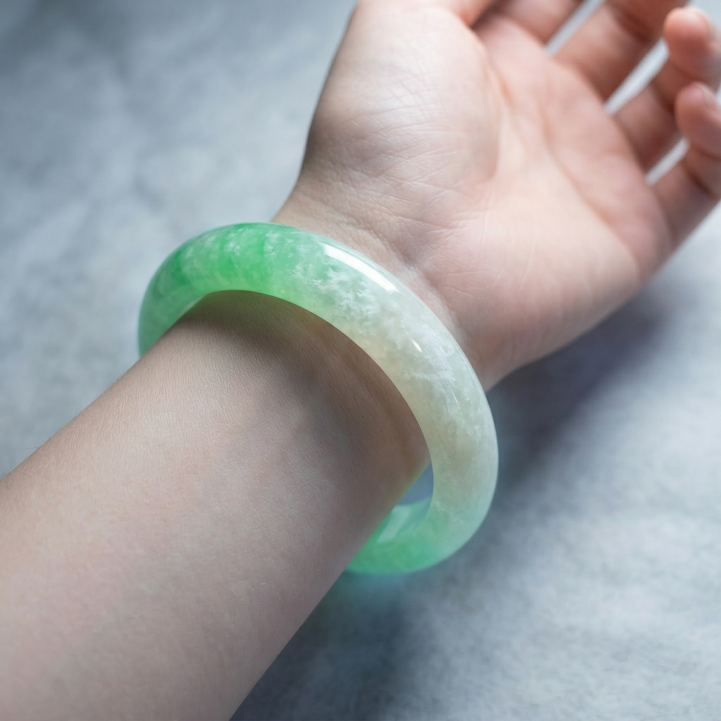 The Glacial Echo | Forest Ice Bangle